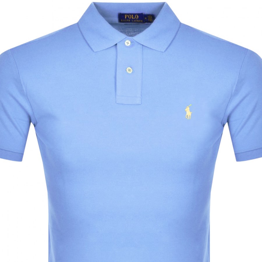Alternative Image for ProductRalph Lauren Slim Fit Polo T Shirt Blue2